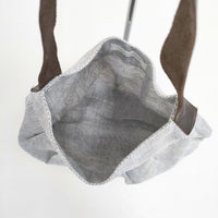 fog linen work リトアニアリネン トートバッグ グレー レディース フォグリネンワーク【中古】5-0327G∞