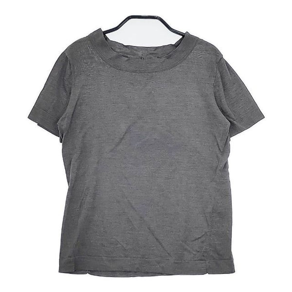45R/45rpm シルクニットソー45星Tシャツ 絹 半袖Ｔシャツ カットソー グレー レディース フォーティーファイブアールピーエム【中古】5-0621S∞