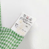 R&D.M.Co- リネン チェック スカーフ キミドリ ホワイト レディース オールドマンズテーラー【中古】5-0615M◎