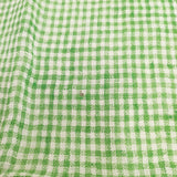 R&D.M.Co- リネン チェック スカーフ キミドリ ホワイト レディース オールドマンズテーラー【中古】5-0615M◎