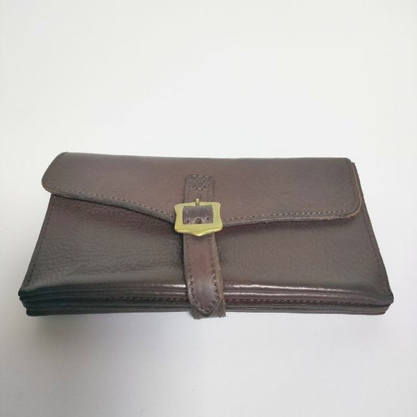 R&D.M.Co- レザー 革 JABARA WALLET 蛇腹 ウォレット 長財布 ワインレッド系 レディース オールドマンズテーラー【中古】5-0216G∞