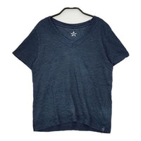 45R/45rpm コットン インディゴ Vネック 半袖Ｔシャツ カットソー ネイビー レディース フォーティーファイブアールピーエム【中古】5-0621S∞