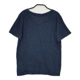 45R/45rpm コットン インディゴ Vネック 半袖Ｔシャツ カットソー ネイビー レディース フォーティーファイブアールピーエム【中古】5-0621S∞