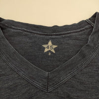 45R/45rpm コットン インディゴ Vネック 半袖Ｔシャツ カットソー ネイビー レディース フォーティーファイブアールピーエム【中古】5-0621S∞