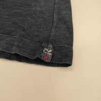 45R/45rpm コットン インディゴ Vネック 半袖Ｔシャツ カットソー ネイビー レディース フォーティーファイブアールピーエム【中古】5-0621S∞