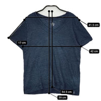 45R/45rpm コットン インディゴ Vネック 半袖Ｔシャツ カットソー ネイビー レディース フォーティーファイブアールピーエム【中古】5-0621S∞