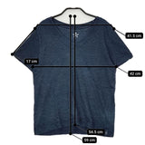 45R/45rpm コットン インディゴ Vネック 半袖Ｔシャツ カットソー ネイビー レディース フォーティーファイブアールピーエム【中古】5-0621S∞