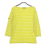 SAINT JAMES ウェッソン ボートネック F3 長袖Ｔシャツ カットソー ロンＴ イエロー ホワイト レディース セントジェームス【中古】5-0101M∞