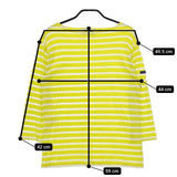 SAINT JAMES ウェッソン ボートネック F3 長袖Ｔシャツ カットソー ロンＴ イエロー ホワイト レディース セントジェームス【中古】5-0101M∞