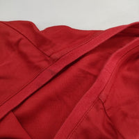 hatra カットソー素材 裾ジップ 半袖 ワンピース レッド レディース ハトラ【中古】5-0614S∞
