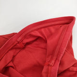 hatra カットソー素材 裾ジップ 半袖 ワンピース レッド レディース ハトラ【中古】5-0614S∞