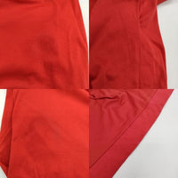 hatra カットソー素材 裾ジップ 半袖 ワンピース レッド レディース ハトラ【中古】5-0614S∞