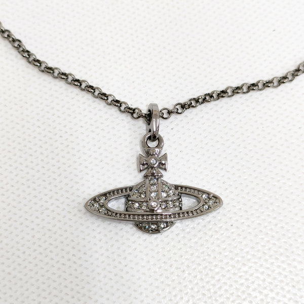 Vivienne Westwood MINI BAS RELIEF PENDANT オーブ Orb 国内正規店ギャランティ付 ネックレス ヴィヴィアンウエストウッド【中古】4-1118G♪