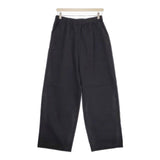 evam eva E243T062 サイズ2 cotton wide pants 定価22000円 コットンワイド パンツ 24AW ブラック レディース エヴァムエヴァ【中古】4-0912M♪