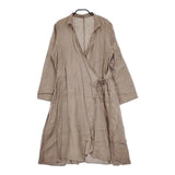 nest Robe リネン カシュクール 麻 01133-1186 ワンピース ブラウン レディース ネストローブ【中古】5-0428M∞
