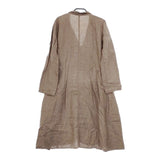 nest Robe リネン カシュクール 麻 01133-1186 ワンピース ブラウン レディース ネストローブ【中古】5-0428M∞
