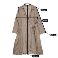 nest Robe リネン カシュクール 麻 01133-1186 ワンピース ブラウン レディース ネストローブ【中古】5-0428M∞