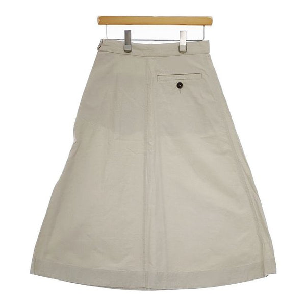 MHL. コットンリネンスカート 595-3132503 DRY COTTON LINEN スカート 22SS グレージュ レディース エムエイチエル【中古】5-0428M∞