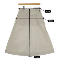 MHL. コットンリネンスカート 595-3132503 DRY COTTON LINEN スカート 22SS グレージュ レディース エムエイチエル【中古】5-0428M∞
