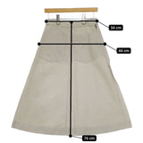 MHL. コットンリネンスカート 595-3132503 DRY COTTON LINEN スカート 22SS グレージュ レディース エムエイチエル【中古】5-0428M∞