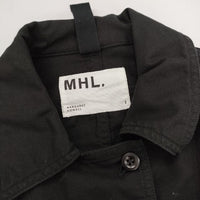 MHL. TEXTURED COTTON DRESS 595-2157503 半袖 コットンドレス ワンピース 22SS ブラック レディース エムエイチエル【中古】5-0621S∞