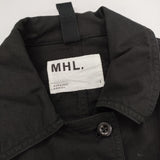MHL. TEXTURED COTTON DRESS 595-2157503 半袖 コットンドレス ワンピース 22SS ブラック レディース エムエイチエル【中古】5-0621S∞