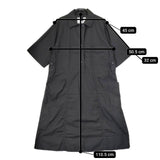 MHL. TEXTURED COTTON DRESS 595-2157503 半袖 コットンドレス ワンピース 22SS ブラック レディース エムエイチエル【中古】5-0621S∞