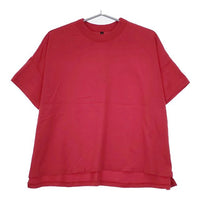 TRAVAIL MANUEL クラシック天竺 スリットT 2014-42 オーバーサイズ 半袖Ｔシャツ カットソー 24SS レッド レディース トラバイユマニュアル【中古】5-0621S∞