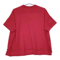 TRAVAIL MANUEL クラシック天竺 スリットT 2014-42 オーバーサイズ 半袖Ｔシャツ カットソー 24SS レッド レディース トラバイユマニュアル【中古】5-0621S∞