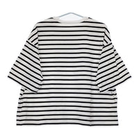 nest Robe コットンボーダー ビッグシルエット 01232-1041 半袖Ｔシャツ カットソー 23SS ホワイト ネイビー レディース ネストローブ【中古】5-0621S∞