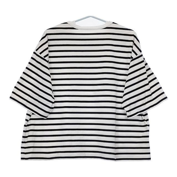 nest Robe コットンボーダー ビッグシルエット 01232-1041 半袖Ｔシャツ カットソー 23SS ホワイト ネイビー レディース ネストローブ【中古】5-0621S∞