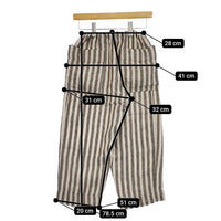 DOT MELT ストライプ  イージー パンツ キナリ グレー レディース ドットメルト【中古】5-0428M∞