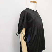 tactor アシンメトリー ドッキングワンピース サイズ1 コットン ワンピース ブラック ネイビー レディース タクター【中古】5-0711S◎