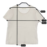 うなぎの寝床/yohaku S コットン 30 半袖Ｔシャツ カットソー ホワイト レディース うなぎの寝床/ヨハク【中古】5-0621S∞