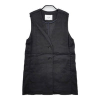 SLOBE IENA リネンジレ 定価15400円 ロング ベスト 22SS ブラック レディース スローブイエナ【中古】5-0428M∞