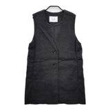 SLOBE IENA リネンジレ 定価15400円 ロング ベスト 22SS ブラック レディース スローブイエナ【中古】5-0428M∞