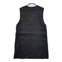 SLOBE IENA リネンジレ 定価15400円 ロング ベスト 22SS ブラック レディース スローブイエナ【中古】5-0428M∞