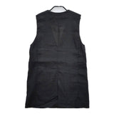 SLOBE IENA リネンジレ 定価15400円 ロング ベスト 22SS ブラック レディース スローブイエナ【中古】5-0428M∞