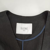 SLOBE IENA リネンジレ 定価15400円 ロング ベスト 22SS ブラック レディース スローブイエナ【中古】5-0428M∞