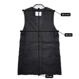 SLOBE IENA リネンジレ 定価15400円 ロング ベスト 22SS ブラック レディース スローブイエナ【中古】5-0428M∞