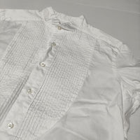 YINDIGO A M インディゴエーエム ACHIVE SHIRTS 蝶矢シャツ ピンタック プルオーバー ブラウス シャツ ホワイト レディース【中古】4-1102M∞