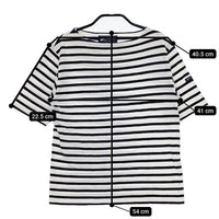 SAINT JAMES ピリアック ボーダー T1 半袖Ｔシャツ カットソー ホワイト ネイビー レディース セントジェームス【中古】5-0621S∞