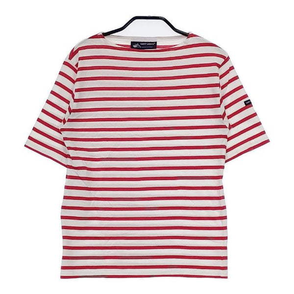 SAINT JAMES ピリアック ボーダー T1 半袖Ｔシャツ カットソー ホワイト レッド レディース セントジェームス【中古】5-0621S∞