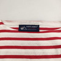 SAINT JAMES ピリアック ボーダー T1 半袖Ｔシャツ カットソー ホワイト レッド レディース セントジェームス【中古】5-0621S∞