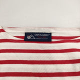 SAINT JAMES ピリアック ボーダー T1 半袖Ｔシャツ カットソー ホワイト レッド レディース セントジェームス【中古】5-0621S∞