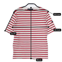 SAINT JAMES ピリアック ボーダー T1 半袖Ｔシャツ カットソー ホワイト レッド レディース セントジェームス【中古】5-0621S∞