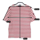 SAINT JAMES ピリアック ボーダー T1 半袖Ｔシャツ カットソー ホワイト レッド レディース セントジェームス【中古】5-0621S∞