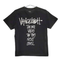 STUSSY VANQUISH ヴァンキッシュ 半袖Ｔシャツ カットソー ブラック メンズ ステューシー【中古】5-0501S∞