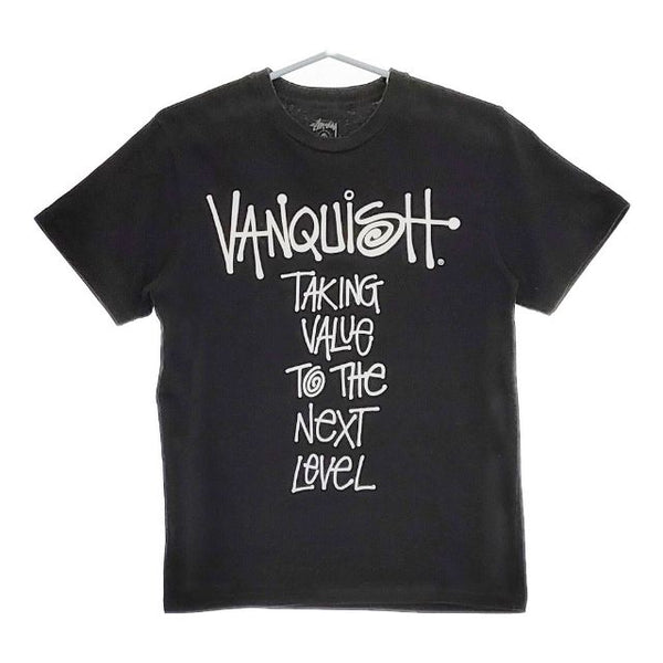 STUSSY VANQUISH ヴァンキッシュ 半袖Ｔシャツ カットソー ブラック メンズ ステューシー【中古】5-0501S∞
