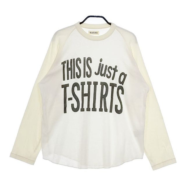 BEAMS BOY プリント ラグラン 9分袖 Ｔシャツ カットソー ロンＴ 23FW アイボリー レディース ビームスボーイ【中古】5-0428M∞